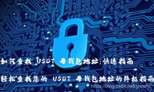 如何查找 USDT 母钱包地址：快速指南

轻松查找您的 USDT 母钱包地址的终极指南